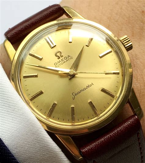 omega vintage gold seamaster|omega seamaster gold vintage price.